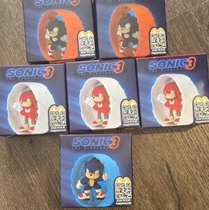 McDonald's Sonic 3 Toy Set - Red, Blue, White